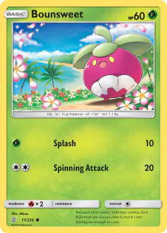 Bounsweet 17/236 Common card from Unified Minds