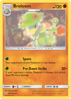 Breloom 108/236 Uncommon card from Unified Minds