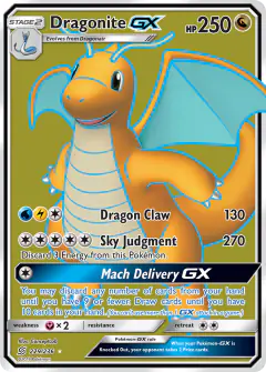 Dragonite-GX 229/236 Rare Ultra card from Unified Minds