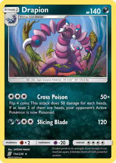 Drapion 134/236 Rare card from Unified Minds