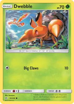 Dwebble 10/236 Common card from Unified Minds