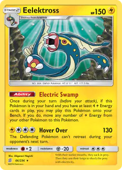 Eelektross 66/236 Rare Holo card from Unified Minds