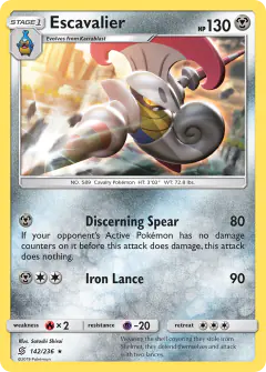 Escavalier 142/236 Rare card from Unified Minds