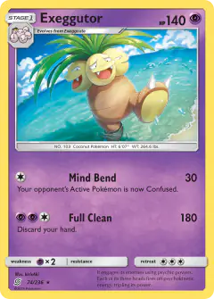 Exeggutor 74/236 Rare card from Unified Minds