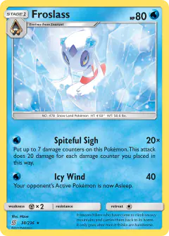 Froslass 38/236 Rare Holo card from Unified Minds