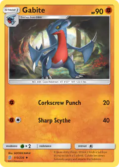 Gabite 113/236 Uncommon card from Unified Minds