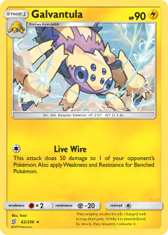 Galvantula 62/236 Rare card from Unified Minds