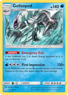 Golisopod 51/236 Rare Holo card from Unified Minds