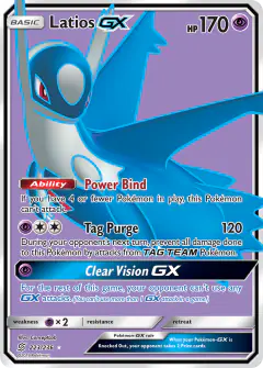 Latios-GX 223/236 Rare Ultra card from Unified Minds