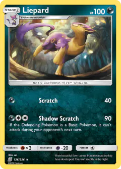Liepard 136/236 Rare card from Unified Minds