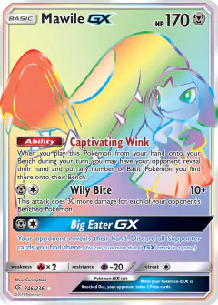 Mawile-GX 246/236 Rare Rainbow card from Unified Minds
