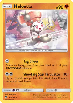 Meloetta 123/236 Rare card from Unified Minds