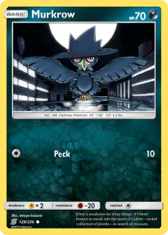 Murkrow 129/236 Common card from Unified Minds