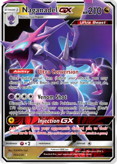 Naganadel-GX 160/236 Rare Holo GX card from Unified Minds