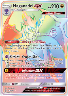 Naganadel-GX 249/236 Rare Rainbow card from Unified Minds