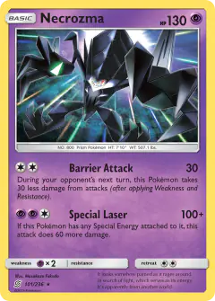 Necrozma 101/236 Rare card from Unified Minds
