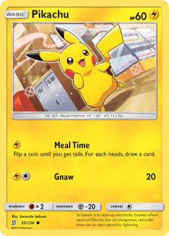 Pikachu 55/236 Common card from Unified Minds