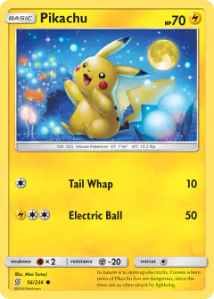 Pikachu 56/236 Common card from Unified Minds