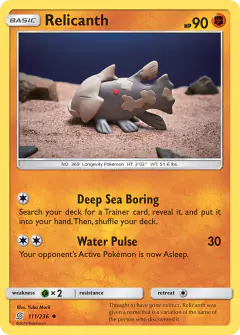Relicanth 111/236 Uncommon card from Unified Minds
