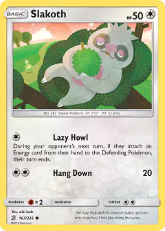 Slakoth 167/236 Common card from Unified Minds