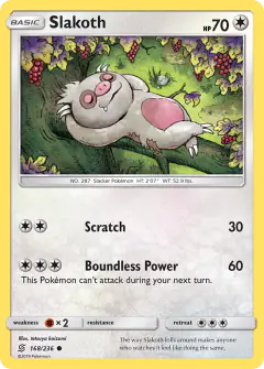 Slakoth 168/236 Common card from Unified Minds
