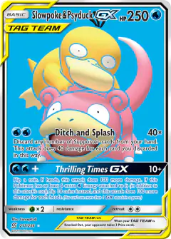 Slowpoke & Psyduck-GX 217/236 Rare Ultra card from Unified Minds