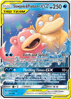 Slowpoke & Psyduck-GX 35/236 Rare Holo GX card from Unified Minds