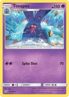 Toxapex 97/236 Rare card from Unified Minds