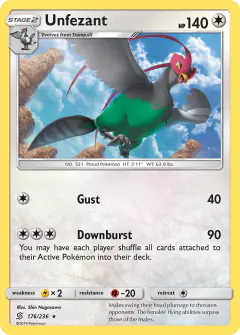 Unfezant 176/236 Rare card from Unified Minds