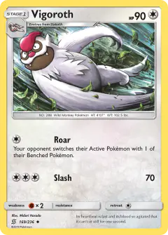 Vigoroth 169/236 Uncommon card from Unified Minds
