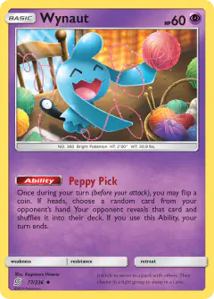 Wynaut 77/236 Uncommon card from Unified Minds