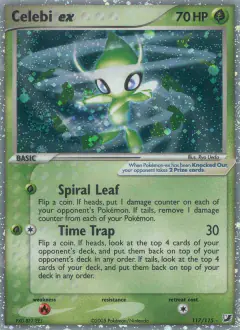 Celebi ex 117/115 Rare Secret card from Unseen Forces