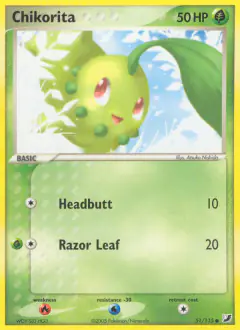 Chikorita 51/115 Common card from Unseen Forces