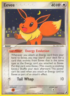 Eevee 55/115 Common card from Unseen Forces
