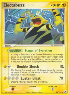 Electabuzz 22/115 Rare card from Unseen Forces