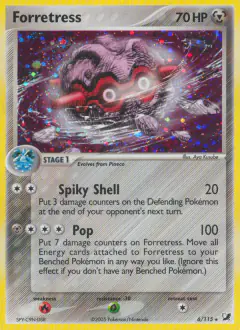 Forretress 6/115 Rare Holo card from Unseen Forces