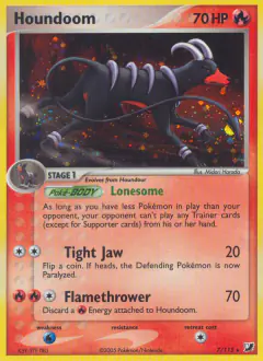 Houndoom 7/115 Rare Holo card from Unseen Forces