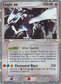 Lugia ex 105/115 Rare Holo EX card from Unseen Forces