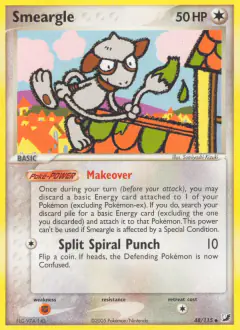 Smeargle 48/115 Uncommon card from Unseen Forces