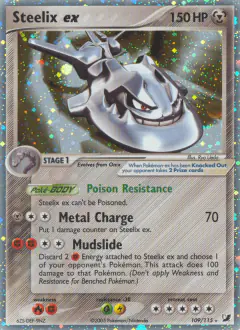 Steelix ex 109/115 Rare Holo EX card from Unseen Forces