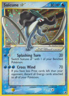 Suicune ★ 115/115 Rare Holo Star card from Unseen Forces