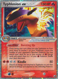 Typhlosion ex 110/115 Rare Holo EX card from Unseen Forces