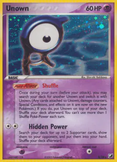 Unown A/28 Rare card from Unseen Forces