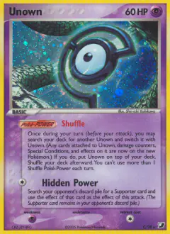 Unown C/28 Rare card from Unseen Forces