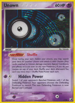 Unown I/28 Rare card from Unseen Forces