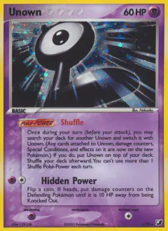 Unown L/28 Rare card from Unseen Forces