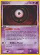 Unown O/28 Rare card from Unseen Forces