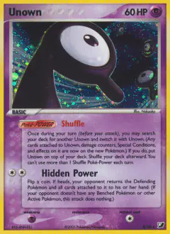 Unown R/28 Rare card from Unseen Forces