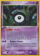 Unown S/28 Rare card from Unseen Forces
