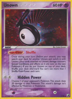 Unown T/28 Rare card from Unseen Forces
